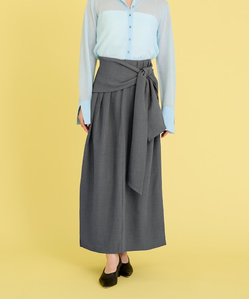 フロントクロスリボンスカート