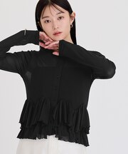 シアーペプラムカットソー