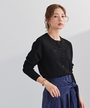 胸ポケットニットカーディガン