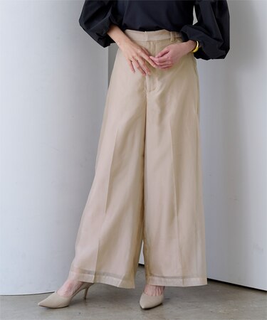 シアーワイドパンツ