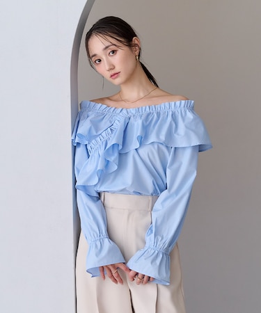 2wayフリルブラウス