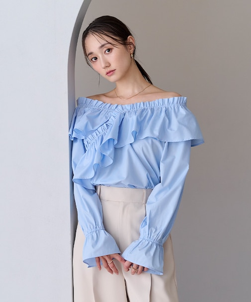 2wayフリルブラウス