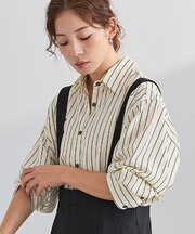 ストライプオーバーシャツ