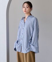 ストライプオーバーシャツ