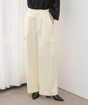 センタープレスカーゴワイドパンツ