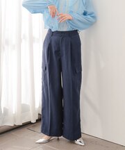 センタープレスカーゴワイドパンツ