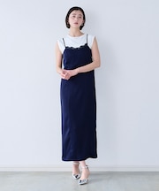 サテンレースキャミワンピース