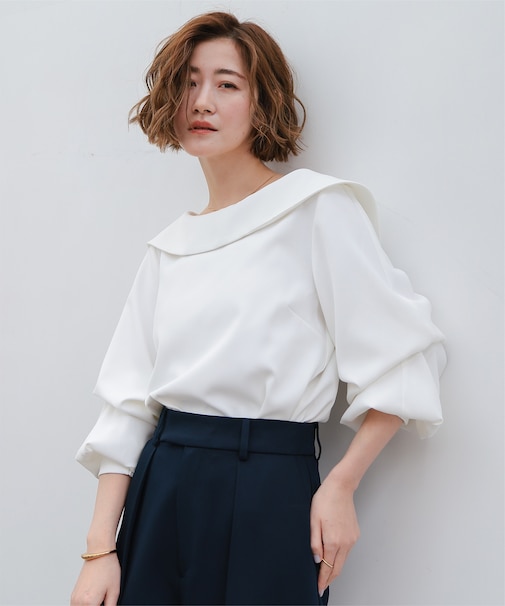 3wayワイド襟ブラウス