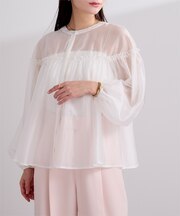 ライトシアーギャザーブラウス