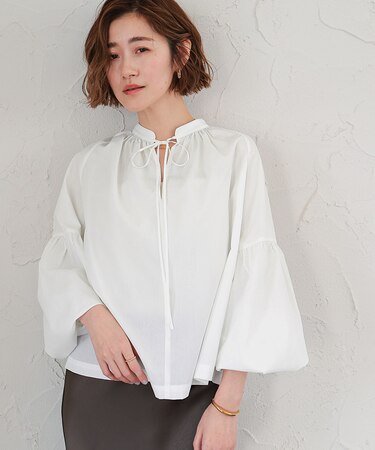 スキッパーボリュームブラウス