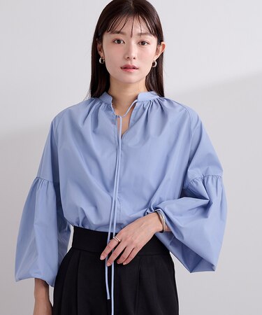 スキッパーボリュームブラウス