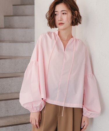 スキッパーボリュームブラウス