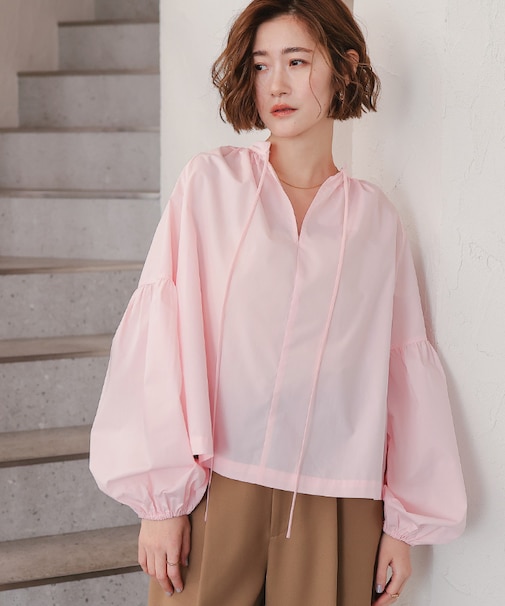 スキッパーボリュームブラウス