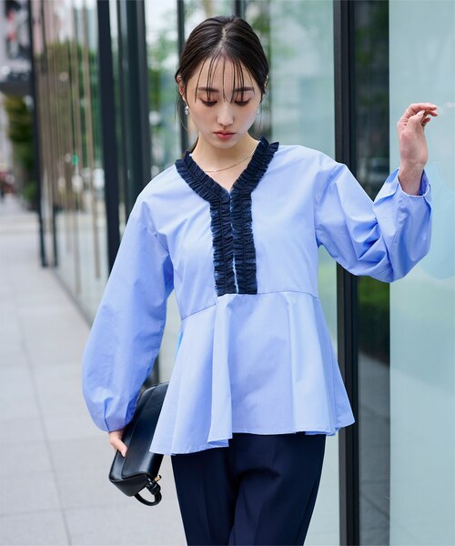 チュールフリルブラウス｜ユアーズの通販｜&mall（アンドモール）三井