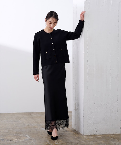 レースサテンマーメイドスカート