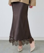 レースサテンマーメイドスカート