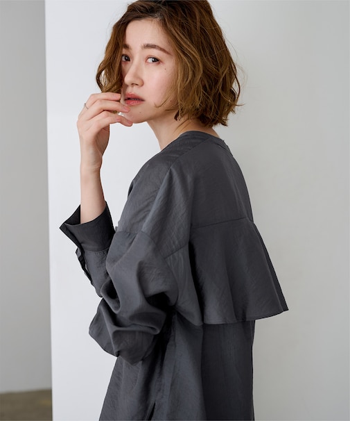 バックヨークシアーシャツ