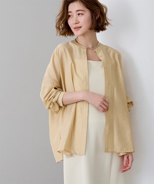 バックヨークシアーシャツ