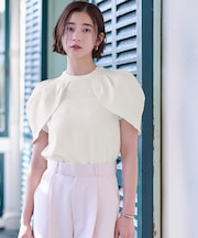 チューリップスリーブブラウス