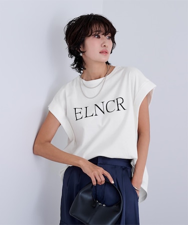 汗染み防止ロゴTシャツ