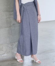 シャーベットリネンライクラップスカート
