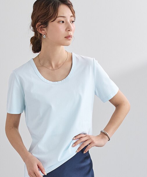 【接触冷感】エコUネックTシャツ