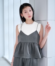 フレアサテンキャミソール