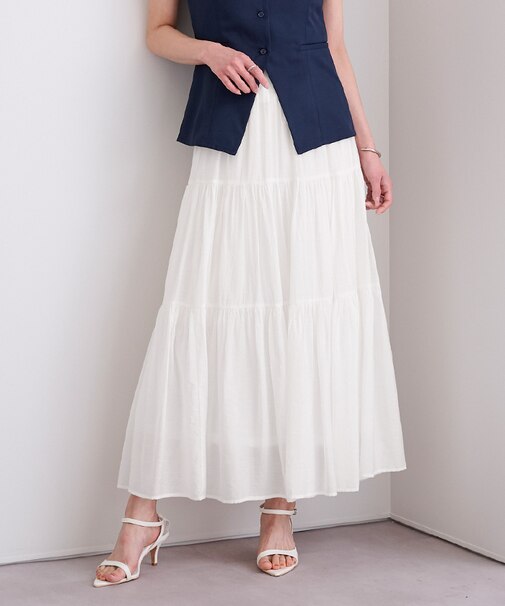 ティアードフレアスカート