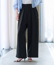 ハイウエスト2タックワイドパンツ