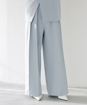 ハイウエスト2タックワイドパンツ