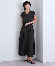 ダブルフラップフレンチスリーブワンピース