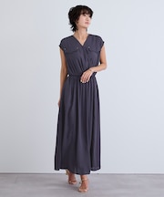 ダブルフラップフレンチスリーブワンピース