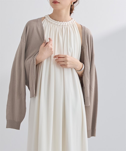 UVケアVネックニットカーディガン