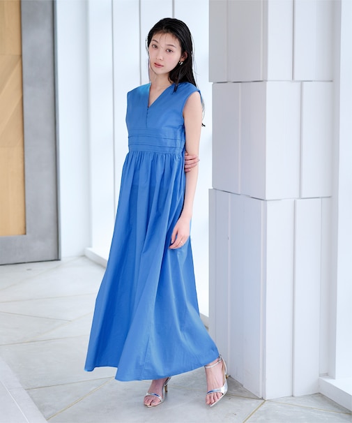 コットンマキシワンピース