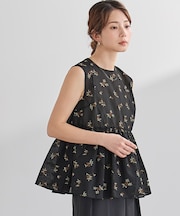 フラワーシアーフレンチブラウス