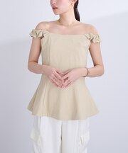 ギャザーキャミチュニックブラウス