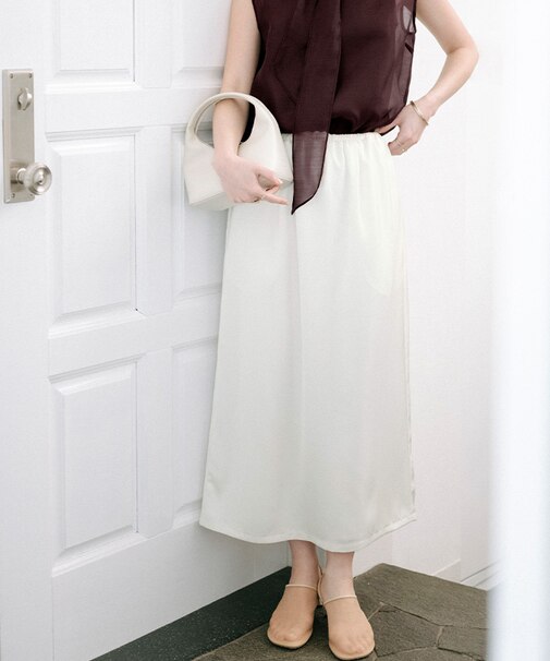 サテンイージースカート