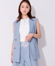 ヘムレースノースリーブニット
