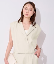 美ツイルオープンネックブラウス