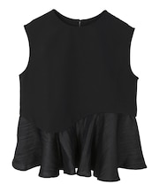 フレンチスリーブウエスト変形ブラウス