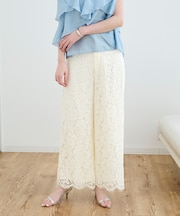 レースワイドパンツ