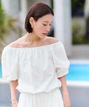撥水オフショルプルオーバー