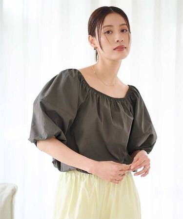 撥水オフショルプルオーバー