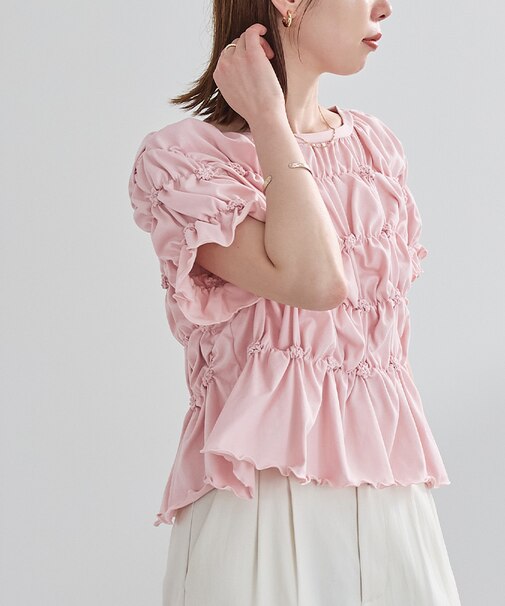ポコポコシャーリング半袖Tシャツ