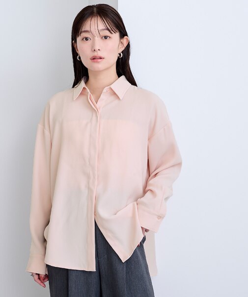 サイドスリットベーシックシャツ