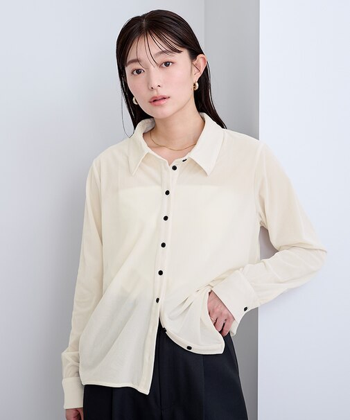 シアーベロアシャツ
