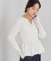 バルーンヘムリブニット