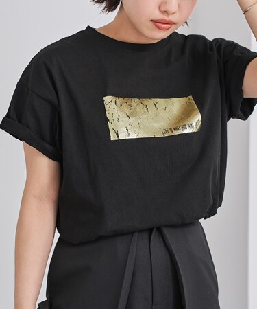 箔プリントTシャツ