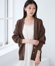 ゴールド釦カーディガン