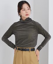 シアーベロアタートルネックプルオーバー